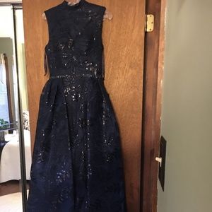Macduggal navy gown